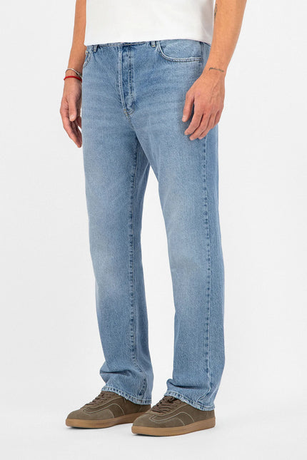 Jeans Straight Fit Mid Blue