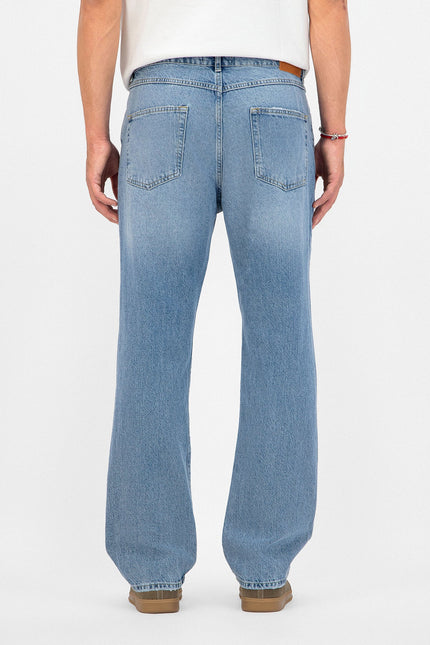 Jeans Straight Fit Mid Blue