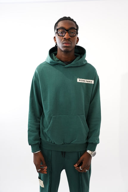 Hoodie "Riche Paris" Dark Green