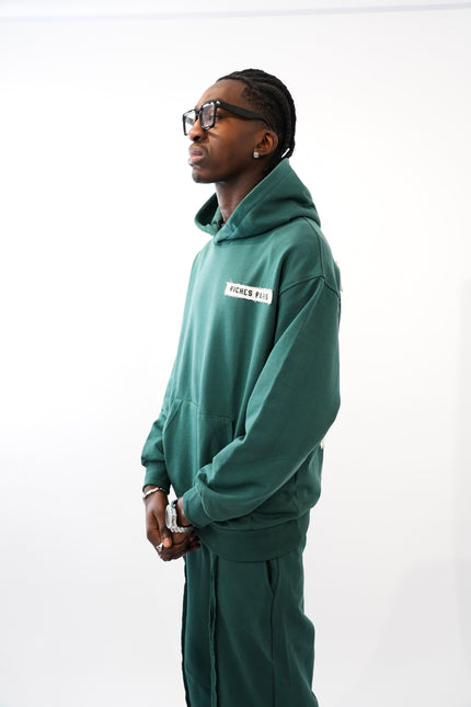 Hoodie "Riche Paris" Dark Green
