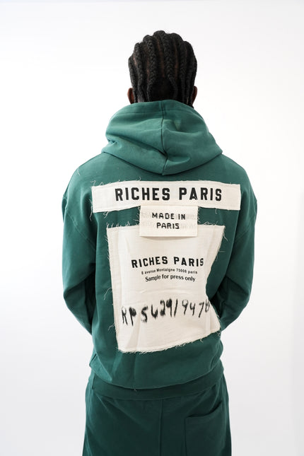 Hoodie "Riche Paris" Dark Green