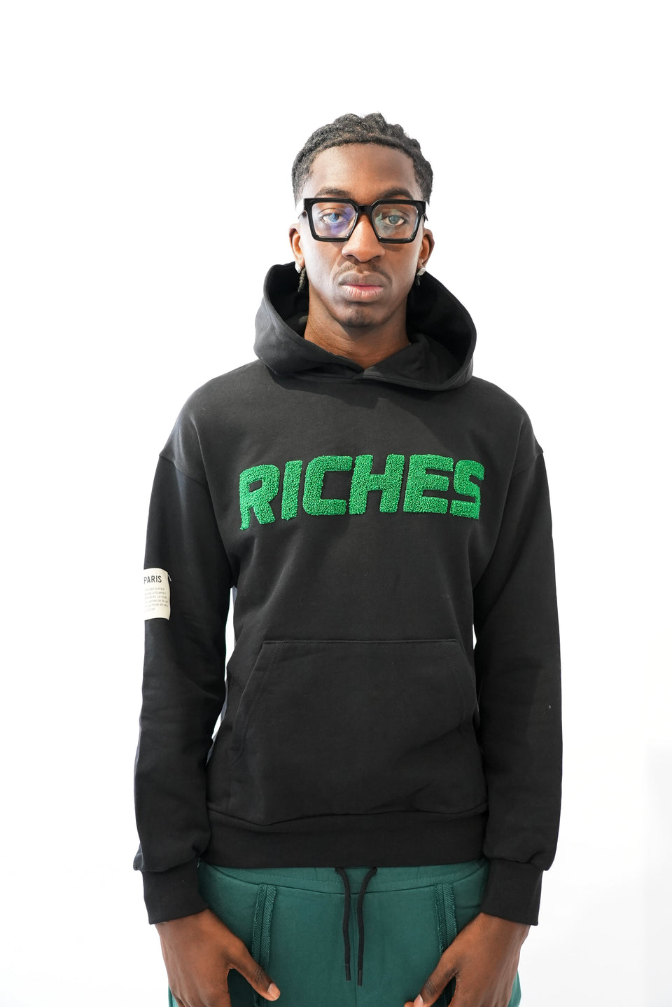 Hoodie "Riche Paris" Black R