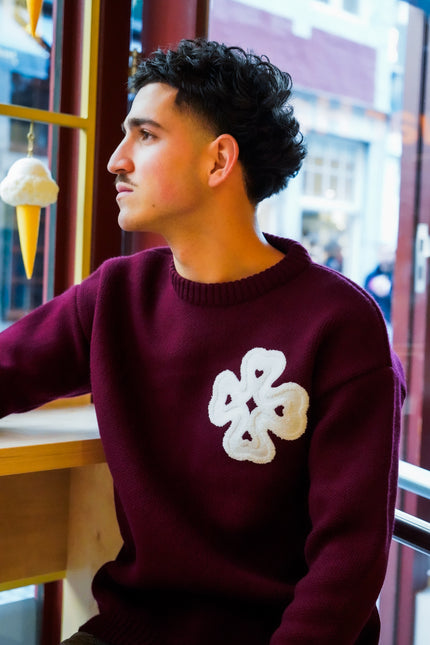 Sweater "Clover" bordeaux