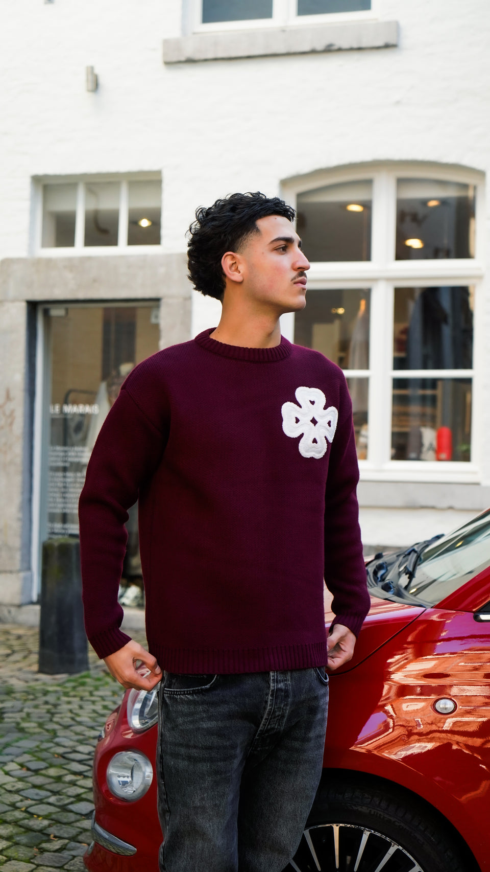Sweater "Clover" bordeaux