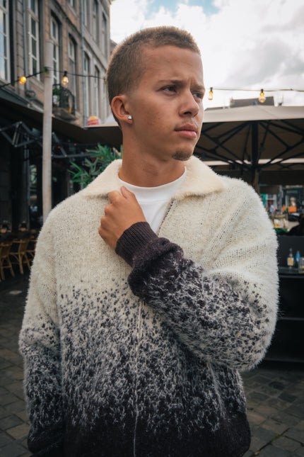 Cream & mocha jacket