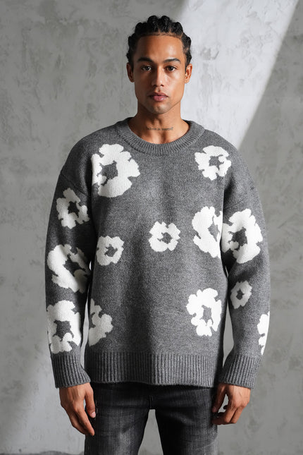 Sweater "White flowers"