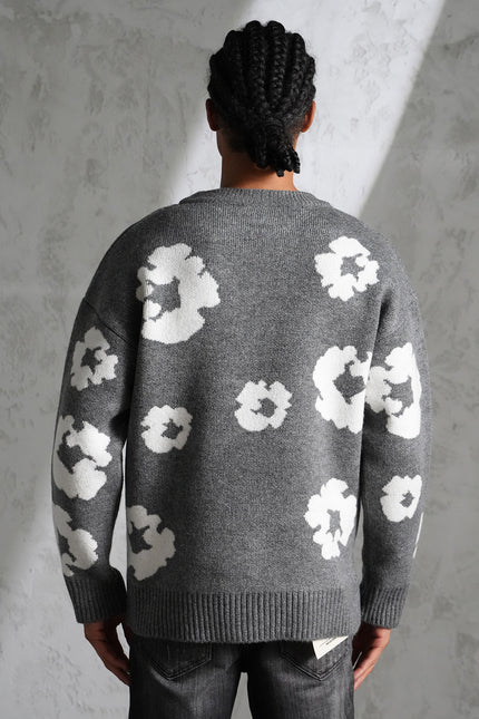 Sweater "White flowers"